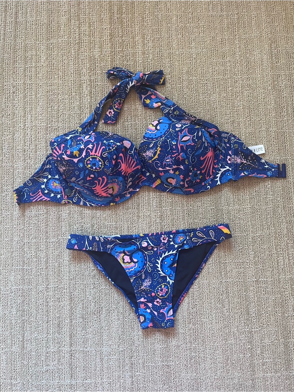 Lilly and lime 30H bikini set blue print